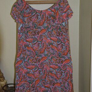 J Crew Paisley dress Size 12 100% Silk
